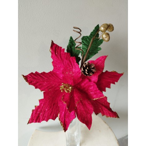 pick-de-nochebuena-roja-con-pina-48cm